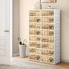 imageYITAHOME 10 Tiers20 Pairs Easy Assembly Shoe Box with Magnetic Doors Foldable Shoe Storage Organizer for Closet Collapsible Shoe Rack Sneaker Organizer for Entryway Living Room Bedroom White8 Tiers32 Pairs