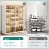 imageYITAHOME 10 Tiers20 Pairs Easy Assembly Shoe Box with Magnetic Doors Foldable Shoe Storage Organizer for Closet Collapsible Shoe Rack Sneaker Organizer for Entryway Living Room Bedroom White6 Tiers24 Pairs