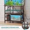 imageYITAHOME 102937 Gallon Fish Tank Stand with Power Outlet 30x16 Inch Metal Aquarium Stand with 3Tier Adjustable Storage Shelves and Hooks 450LBS CapacityBlackBlack