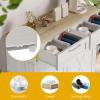 imageYITAHOME 13 Gallon Tilt Out Trash Can Cabinet with Power Outer Freestanding Kitchen Trash Recycling Cabinet with Storage Shelves for Kitchen Dining Room Off WhiteOff White