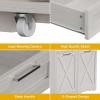 imageYITAHOME 13 Gallon Tilt Out Trash Can Cabinet with Power Outer Freestanding Kitchen Trash Recycling Cabinet with Storage Shelves for Kitchen Dining Room Off WhiteOff White
