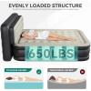 imageYITAHOME 18 Flocked Top Queen Air Mattress with Pump and Banded Headboard Durable Inflatable Bed BlowUp Mattress for Indoor and Outdoor Use Black