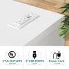 imageYITAHOME 2 Drawer File Cabinet with Charging Station Lateral Filing Cabinet with Storage Large Printer Stand for Home Office Living Room WhiteWhite