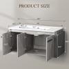 imageYITAHOME 20 Inch Floating Vanity Bathroom with Sink Combo Grey Wall Mounted Modern Vanity Bathroom Cabinet Vanity with SoftClosing Extra Large DoorGrey