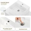 imageYITAHOME 24 Inch Bathroom Vanity with Vacuum Forming Freestanding Storage Cabinet Vanity with Engineered White Stone Countertop 2 Large Soft Closing Doors with Shelf Gold Handles ampamp Legs BlackWhite