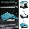 imageYITAHOME 268 Folding Large Dog House Outdoor Plastic Doghouse with Adjustable Skylight and Elevated Base Water Resistant Pet House for Small Dogs 268L224W26HBlue 1Door