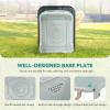 imageYITAHOME 268 Folding Large Dog House Outdoor Plastic Doghouse with Adjustable Skylight and Elevated Base Water Resistant Pet House for Small Dogs 268L224W26HGray 1Door