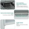 imageYITAHOME 268 Folding Large Dog House Outdoor Plastic Doghouse with Adjustable Skylight and Elevated Base Water Resistant Pet House for Small Dogs 268L224W26HGray 1Door