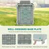 imageYITAHOME 268 Folding Large Dog House Outdoor Plastic Doghouse with Adjustable Skylight and Elevated Base Water Resistant Pet House for Small Dogs 268L224W26HGray 1Door