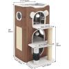 imageYITAHOME 2Tier Cat House Cat Beds for Indoor Cats Small Cat Condo with Scratch Post and Hideaway Cave Modern Cat Cube Playhouse for Multi Kittens BrownBROWN