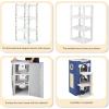 imageYITAHOME 2Tier Cat House Cat Beds for Indoor Cats Small Cat Condo with Scratch Post and Hideaway Cave Modern Cat Cube Playhouse for Multi Kittens BrownBLUE