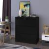 imageYITAHOME 3 Drawer Lateral File Cabinet with Lock Metal Stainless Steel Wide Lateral Filing Cabinet for LegalLetter A4 Size Office Organizer Storage Cabinet BlackBlack