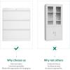 imageYITAHOME 3 Drawer Lateral File Cabinet with Lock Metal Stainless Steel Wide Lateral Filing Cabinet for LegalLetter A4 Size Office Organizer Storage Cabinet BlackWhite