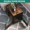 imageYITAHOME 32quot Dog Crate Furniture with Wheels Farmhouse Decorative Wood Dog Cage End Table ChewResistant Wooden Dog Kennel Indoor for Small Dogs Rustic BrownRustic Brown
