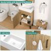 imageYITAHOME 36 Inch Bathroom Vanity with Ceramic Sink Bathroom Cabinet Vanity for Media Space Freestanding Storage Bathroom Vanity with 1 Soft Closing Cabinet ampamp 2 Drawers Natural BrownNatural Brown