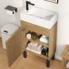 imageYITAHOME 36 Inch Bathroom Vanity with Ceramic Sink Bathroom Cabinet Vanity for Media Space Freestanding Storage Bathroom Vanity with 1 Soft Closing Cabinet ampamp 2 Drawers Natural BrownNatural Brown