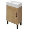 imageYITAHOME 36 Inch Bathroom Vanity with Ceramic Sink Bathroom Cabinet Vanity for Media Space Freestanding Storage Bathroom Vanity with 1 Soft Closing Cabinet ampamp 2 Drawers Natural BrownNatural Brown