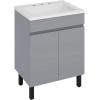 imageYITAHOME 36 Inch Bathroom Vanity with Ceramic Sink Bathroom Cabinet Vanity for Media Space Freestanding Storage Bathroom Vanity with 1 Soft Closing Cabinet ampamp 2 Drawers Natural BrownGrey