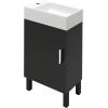 imageYITAHOME 36 Inch Bathroom Vanity with Ceramic Sink Bathroom Cabinet Vanity for Media Space Freestanding Storage Bathroom Vanity with 1 Soft Closing Cabinet ampamp 2 Drawers Natural BrownBlack