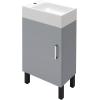 imageYITAHOME 36 Inch Bathroom Vanity with Ceramic Sink Bathroom Cabinet Vanity for Media Space Freestanding Storage Bathroom Vanity with 1 Soft Closing Cabinet ampamp 2 Drawers Natural BrownGrey