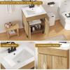 imageYITAHOME 36 Inch Bathroom Vanity with Ceramic Sink Bathroom Cabinet Vanity for Media Space Freestanding Storage Bathroom Vanity with 1 Soft Closing Cabinet ampamp 2 Drawers Natural BrownNatural Brown