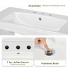 imageYITAHOME 36quot Bathroom Vanity with Sink Set Vintage Bathroom Cabinet Vanity with Resin Basin Extra Large Storage with 2 SoftClosing Doors ampamp 3 Drawers WhiteWhite