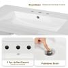 imageYITAHOME 36quot Bathroom Vanity with Sink Set Vintage Bathroom Cabinet Vanity with Resin Basin Extra Large Storage with 2 SoftClosing Doors ampamp 3 Drawers WhiteWhite