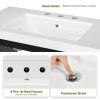 imageYITAHOME 36quot Bathroom Vanity with Sink Set Vintage Bathroom Cabinet Vanity with Resin Basin Extra Large Storage with 2 SoftClosing Doors ampamp 3 Drawers WhiteBlack