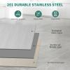 imageYITAHOME 36quot x 24quot Stainless Steel Table for Prep ampamp Work with Backsplash NSF Metal Table Prep Table with Undershelf for Home Kitchen Restaurant Garage Warehouse48 X 24
