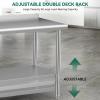 imageYITAHOME 36quot x 24quot Stainless Steel Table for Prep ampamp Work with Backsplash NSF Metal Table Prep Table with Undershelf for Home Kitchen Restaurant Garage Warehouse48 X 24