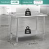 imageYITAHOME 36quot x 24quot Stainless Steel Table for Prep ampamp Work with Backsplash NSF Metal Table Prep Table with Undershelf for Home Kitchen Restaurant Garage Warehouse48 X 24