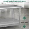 imageYITAHOME 36quot x 24quot Stainless Steel Table for Prep ampamp Work with Backsplash NSF Metal Table Prep Table with Undershelf for Home Kitchen Restaurant Garage Warehouse60 X 24