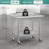 imageYITAHOME 36quot x 24quot Stainless Steel Table for Prep ampamp Work with Backsplash NSF Metal Table Prep Table with Undershelf for Home Kitchen Restaurant Garage Warehouse36 X 24