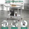 imageYITAHOME 36quot x 24quot Stainless Steel Table for Prep ampamp Work with Backsplash NSF Metal Table Prep Table with Undershelf for Home Kitchen Restaurant Garage Warehouse36 X 24