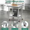 imageYITAHOME 36quot x 24quot Stainless Steel Table for Prep ampamp Work with Backsplash NSF Metal Table Prep Table with Undershelf for Home Kitchen Restaurant Garage Warehouse30 X 24