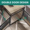 imageYITAHOME 39quot Dog Crate Furniture with Wheels Heavy Duty Wood Dog Cage Table with DoubleDoors ChewResistant Farmhouse Decorative Wooden Dog Kennel Indoor for Large and Medium Dogs GreyGreywith DoubleDoors