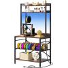 imageYITAHOME 3D Printer Stand with Filament Storage Large 3D Printer Table with Filament Rack Heavy Duty Filament Storage Rack for Home Office Workshop Warehouse Brown