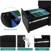 imageYITAHOME 3Drawer Mobile File Cabinet with Lock Office Storage Filing Cabinet for LegalLetter Size PreAssembled Metal File Cabinets Except Wheels Under Desk BlackBlack