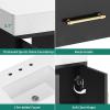 imageYITAHOME 40 Inch Floating Vanity with 2 Doors ampamp 2 Drawers Wall Mounted Bathroom Vanity with Quartz Stone Countertop ampamp Oak Veneer Big Space Storage for Modern Bathroom BlackBlack