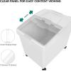 imageYITAHOME 40L x3260lb Ingredient Flour Storage Bin Commercial 315 Gallons105 Gal x3 Pcs Rice Storage Containers 750 Cups Flour Bins with WheelsClear Sliding Lids and Scoops for Kitchen White