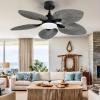 imageYITAHOME 42 Inch Ceiling Fans with Lights and Remote Tropical Ceiling Fans with 6 Modes Reversible Quiet DC Motor Dimmable Lighting for Living Room Dining Room WalnutGrey