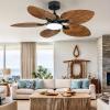 imageYITAHOME 42 Inch Ceiling Fans with Lights and Remote Tropical Ceiling Fans with 6 Modes Reversible Quiet DC Motor Dimmable Lighting for Living Room Dining Room WalnutWalnut