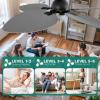 imageYITAHOME 42 Inch Ceiling Fans with Lights and Remote Tropical Ceiling Fans with 6 Modes Reversible Quiet DC Motor Dimmable Lighting for Living Room Dining Room WalnutGrey