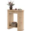 imageYITAHOME 472quot Farmhouse Console Table for Entryway Entry Hallway Foyer Table with 2 Drawers and Storage Shelf Large Sofa Behind Couch Fluted Oval Desk for Hallway Living Room Oak Color315