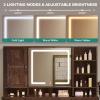 imageYITAHOME 48 Farmhouse Makeup Vanity Desk with Mirror and Lights 68 360 Rotation Big Modern Lighted Vanity Table with 6 Drawers ampamp Lots Shelves Rustic Large Dressing Table Antique BrownAntique Brown