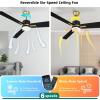 imageYITAHOME 48 Inch Black Gold Ceiling Fan with Light Remote and APP Control Modern Dimmable Fanlight for Indoor with Reversible Quiet Motor Stepless 3 Color Memory FunctionBlack Gold