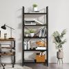 imageYITAHOME 5 Tiers Bookshelf Classically Modern White Bookshelf Book Rack Storage Rack Shelves in Living RoomHomeOffice Books Holder Organizer for BooksMovies WhiteBlack
