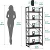 imageYITAHOME 5 Tiers Bookshelf Classically Modern White Bookshelf Book Rack Storage Rack Shelves in Living RoomHomeOffice Books Holder Organizer for BooksMovies WhiteBlack