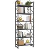 imageYITAHOME 5 Tiers Bookshelf Classically Modern White Bookshelf Book Rack Storage Rack Shelves in Living RoomHomeOffice Books Holder Organizer for BooksMovies WhiteBlack