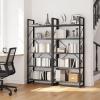 imageYITAHOME 5 Tiers Bookshelf Classically Modern White Bookshelf Book Rack Storage Rack Shelves in Living RoomHomeOffice Books Holder Organizer for BooksMovies WhiteCharcoal Gray  Black